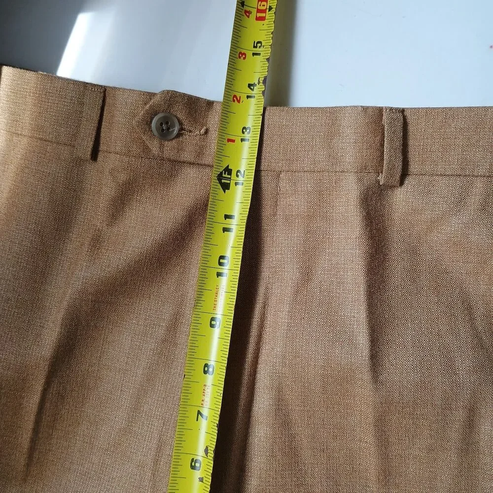 Michael Kors Dress Pants Mens Sz 37x32 (actual)Tan Silk Wool Blend